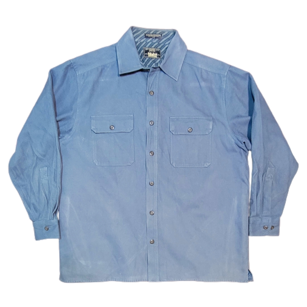 Levis Strauss Men's Heavyweight Button Down 100% Cotton Long Sleeve Shirt Sz L